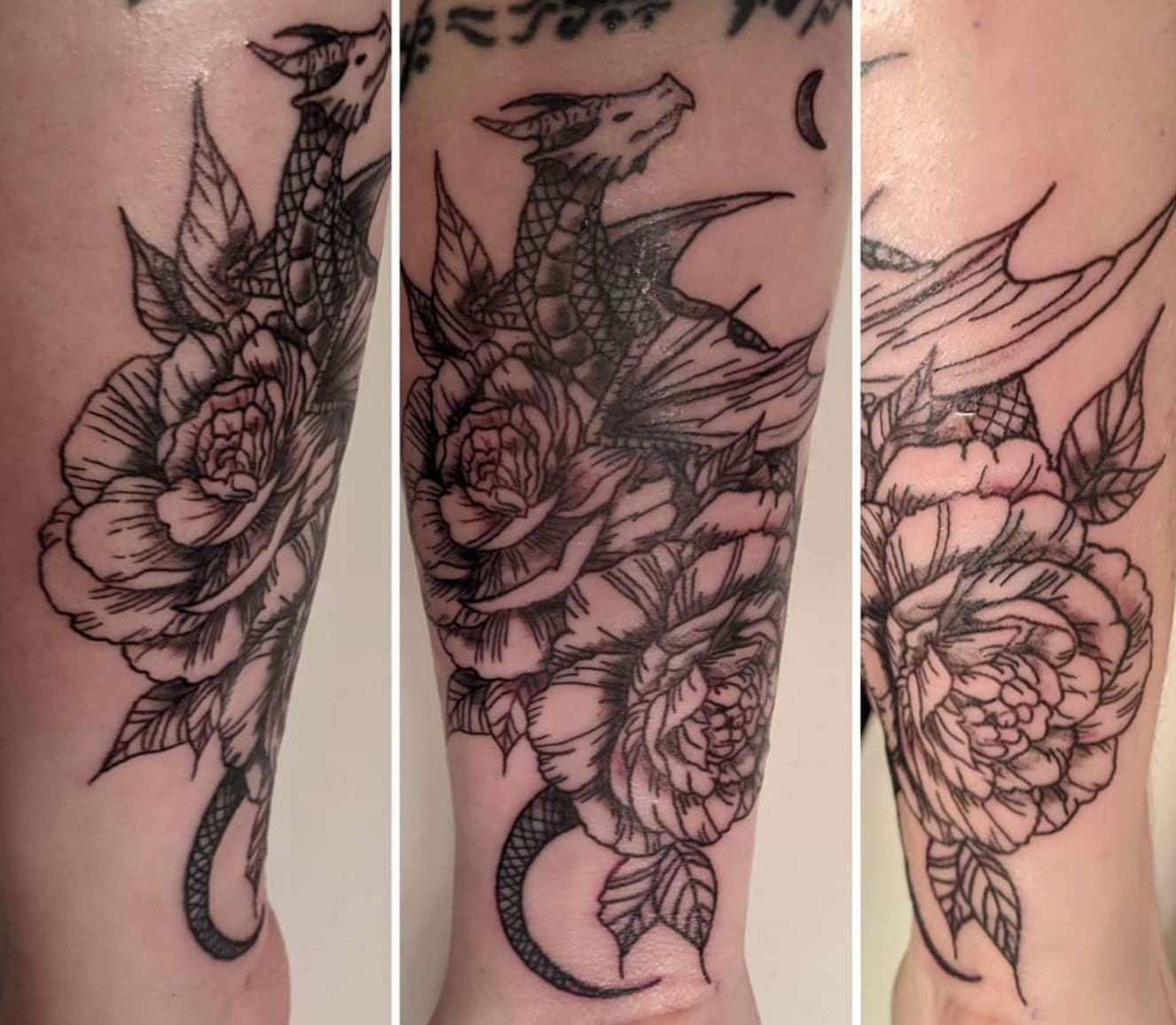Dragon & Roses Sleeve